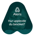 Flyers "Hur upplevde du besöket" Aleris logo-formade 4+4 100 st/fp