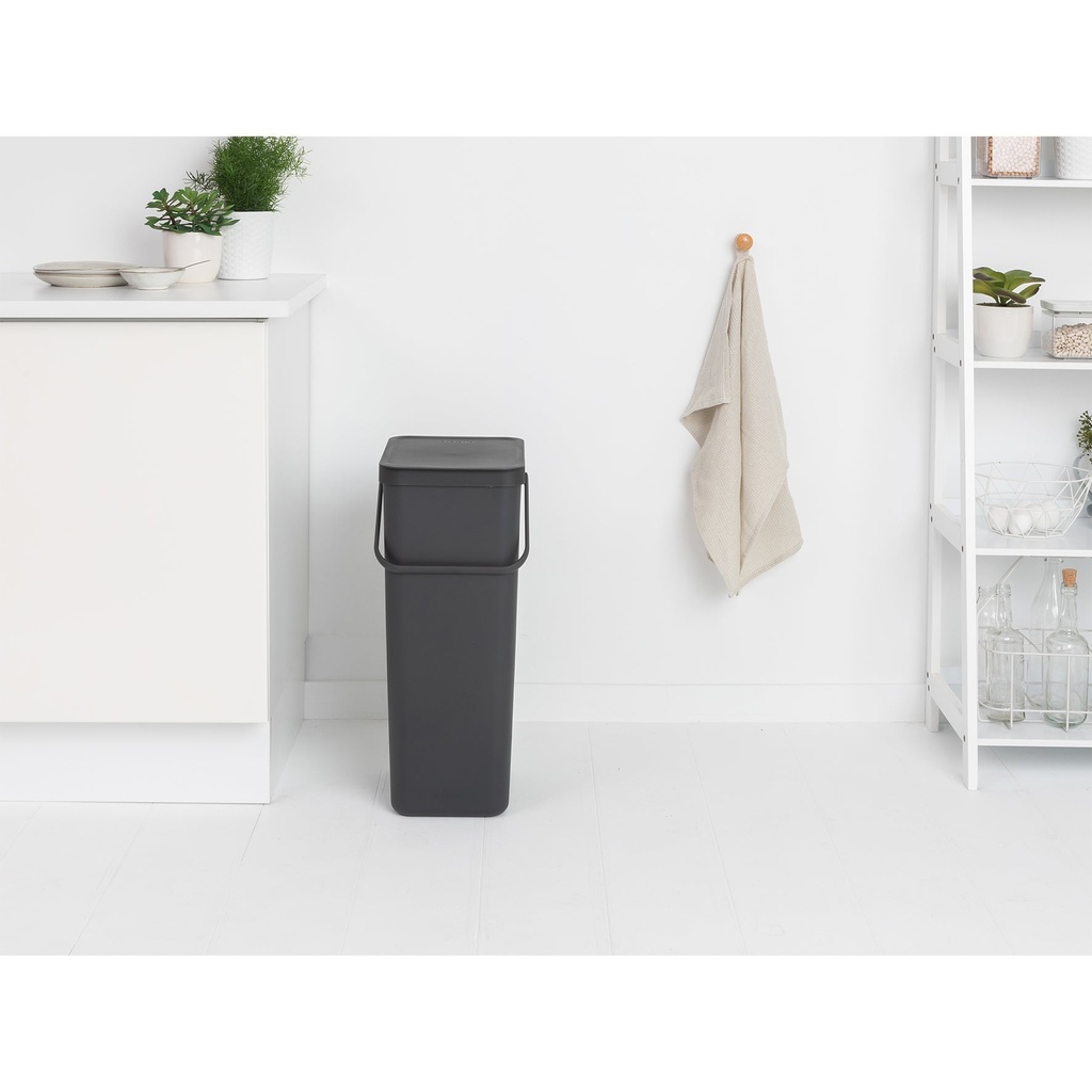 Avfallshink Sort&Go Grå 40L