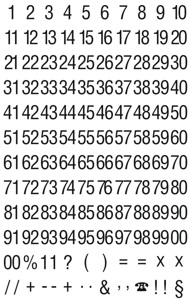 Etikett 5mm 00–99 252/fp
