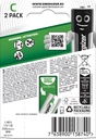 Batteri Laddb Energizer C 2/fp