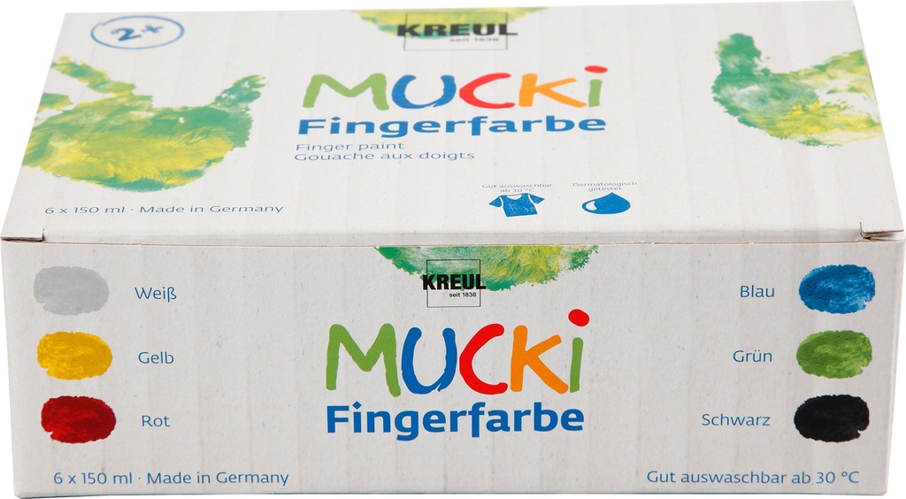 Fingerfärg mixade  6x150ml