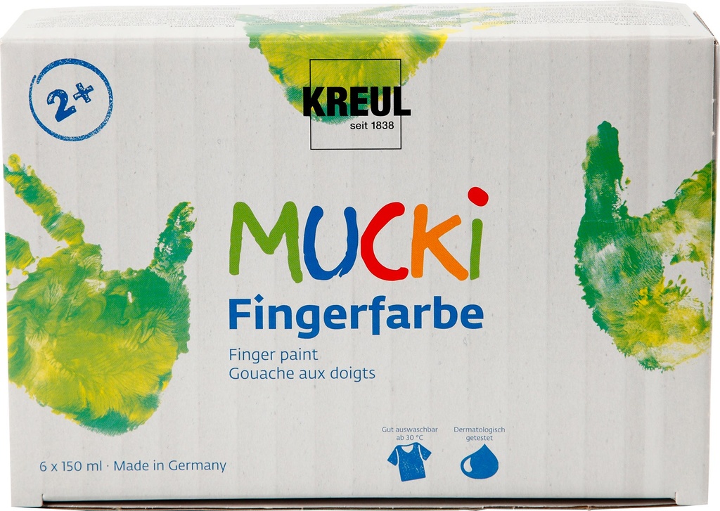 Fingerfärg mixade  6x150ml