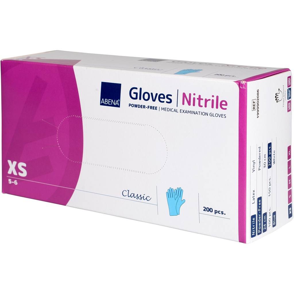Nitril handske blå XS