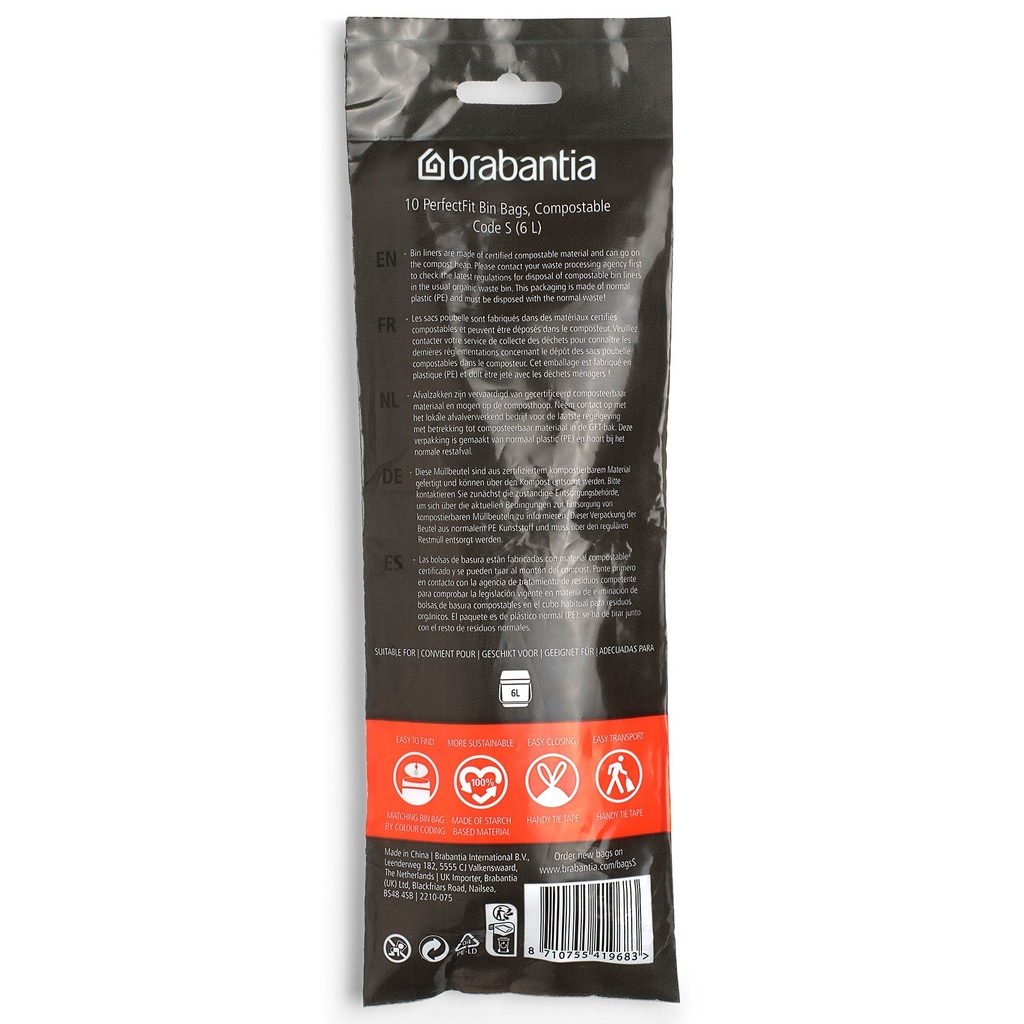 Avfallspåse PerfectFit S, 6L
