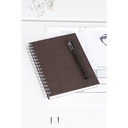 Bok Bigso A5 linj canvas brun