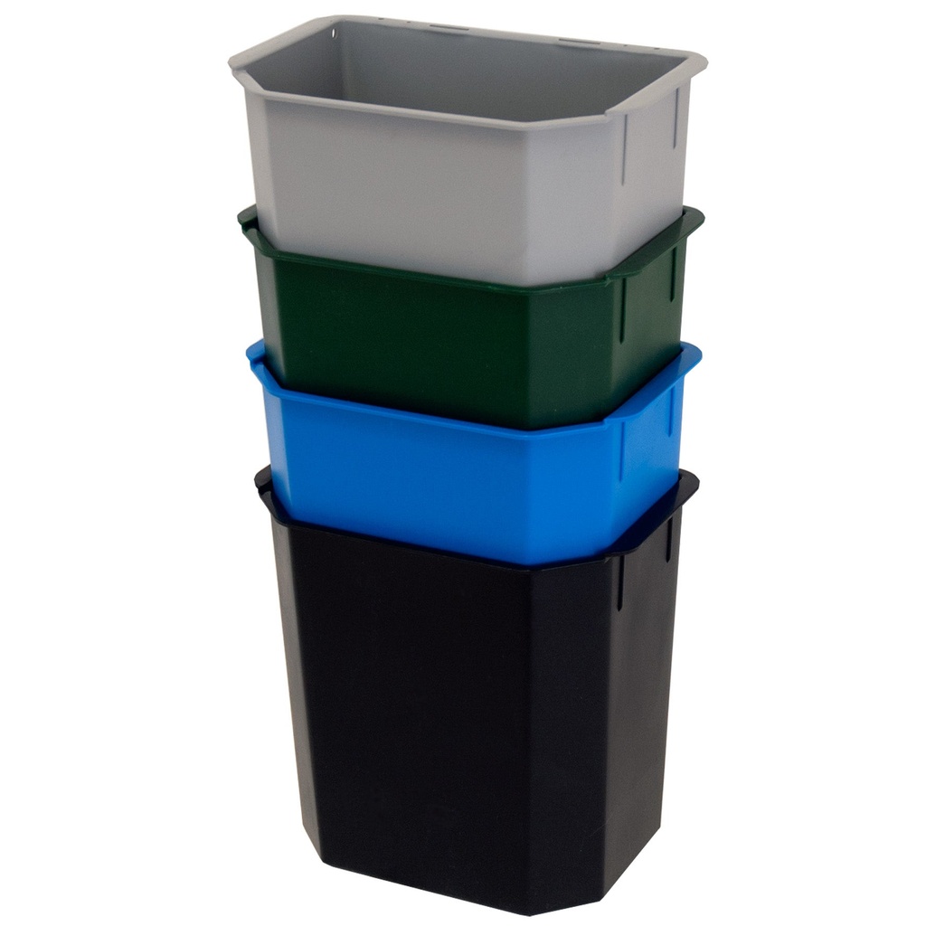 Plastkärl 9L svart insats