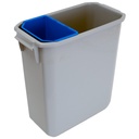 Plastkärl 9L blå insats