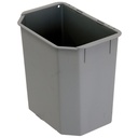 Plastkärl 9 L grå insats
