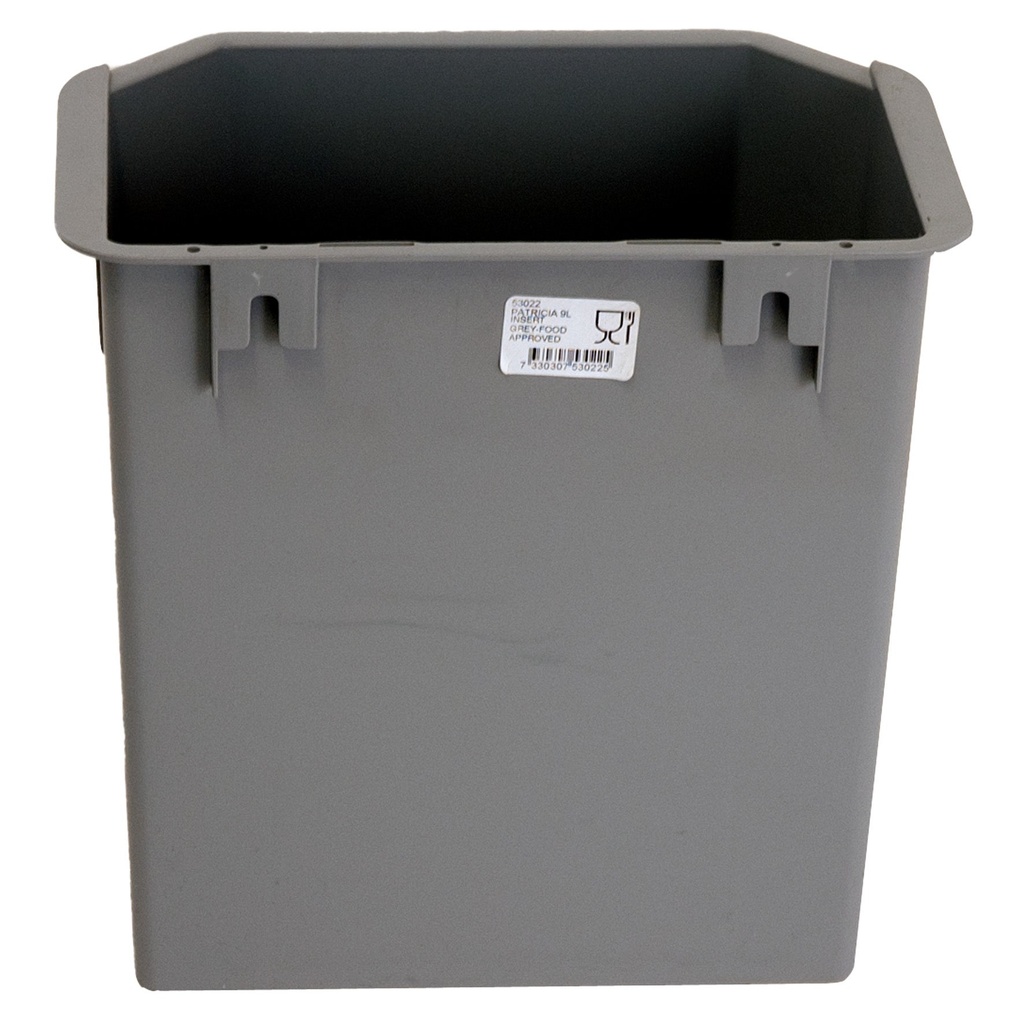 Plastkärl 9 L grå insats
