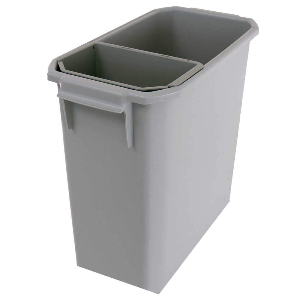 Plastkärl 9 L grå insats