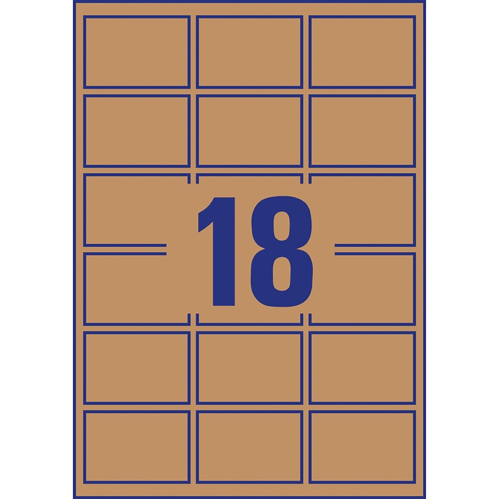 Etikett kraft 62x42mm 450/fp