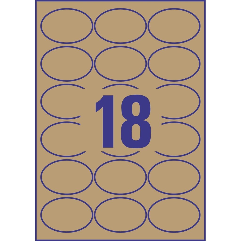 Etikett kraft 63,5x42,3 450/fp