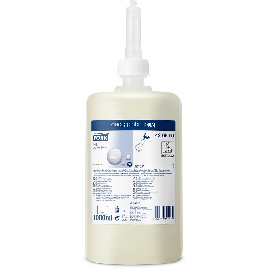 Tvål Tork Premium Mild S1   1l