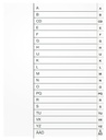 Register vit kartong A4 A-Ö
