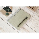 Bok Bigso A5 linj canvas linen