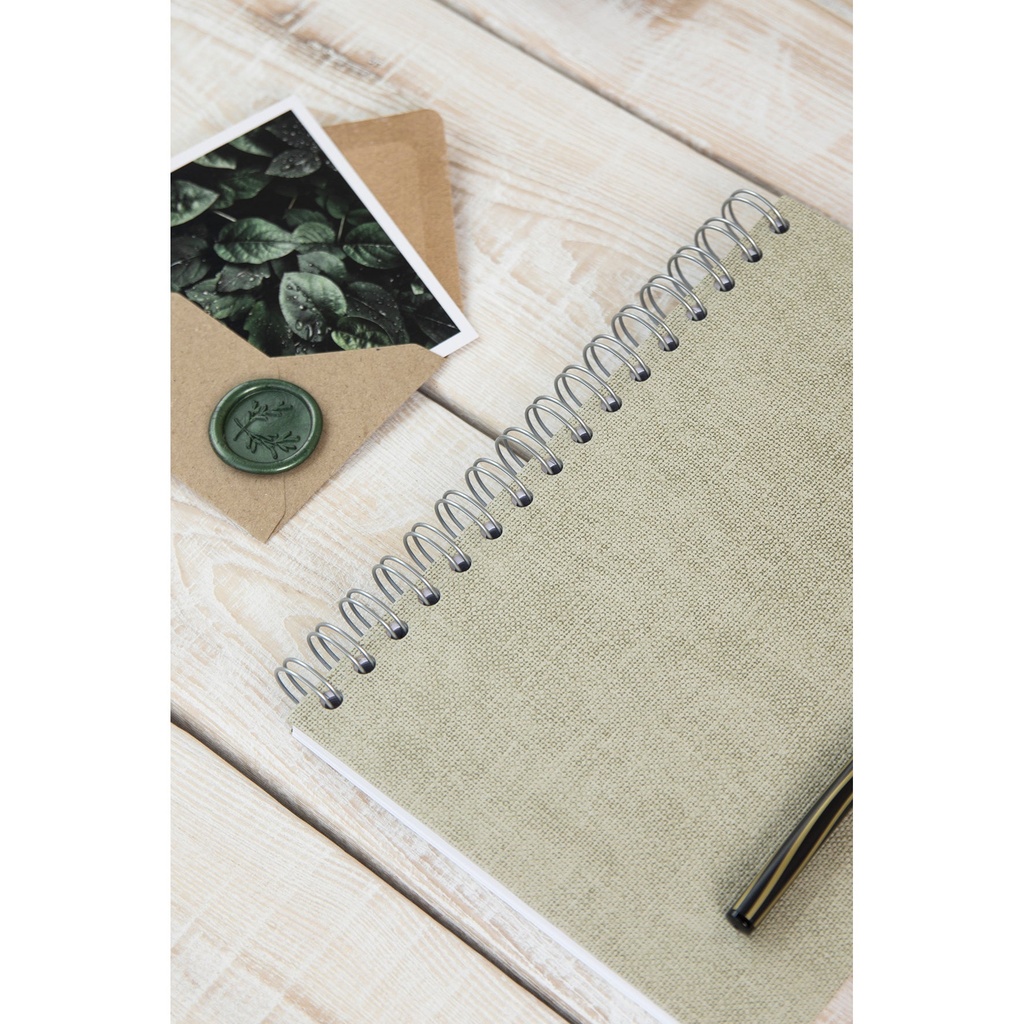 Bok Bigso A5 linj canvas linen