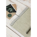 Bok Bigso A5 linj canvas linen
