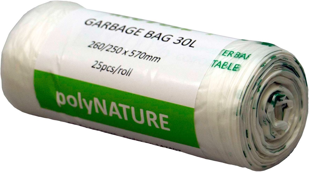 Soppåse Polynature 30l vit 25/