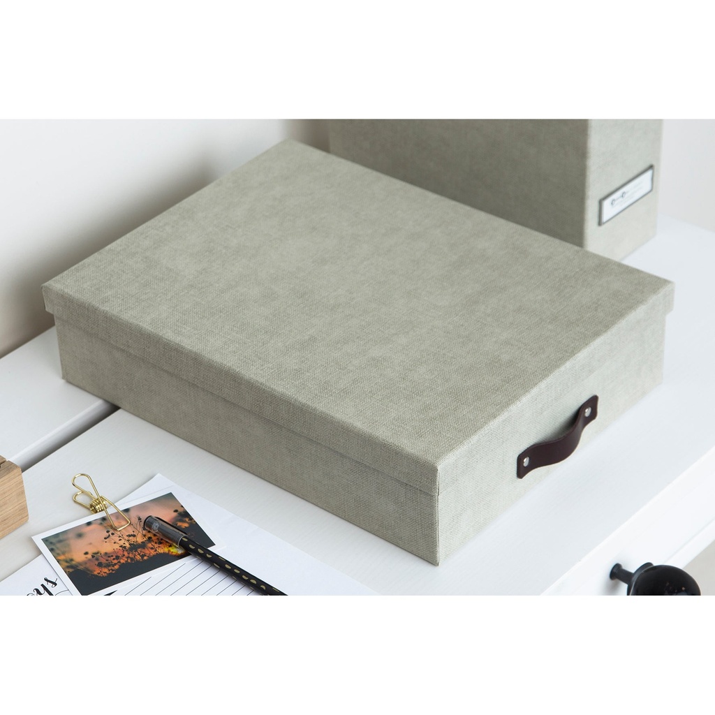 Brevbox Oskar canvas linen