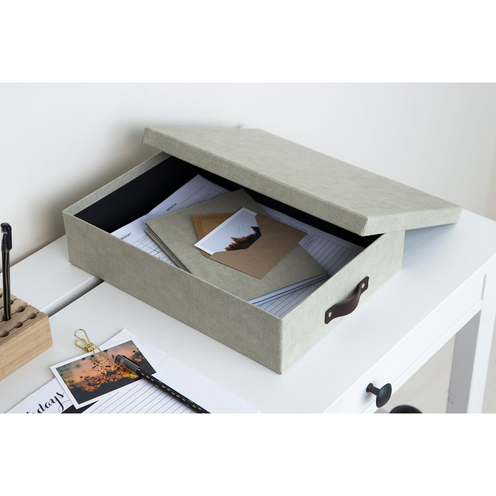 Brevbox Oskar canvas linen