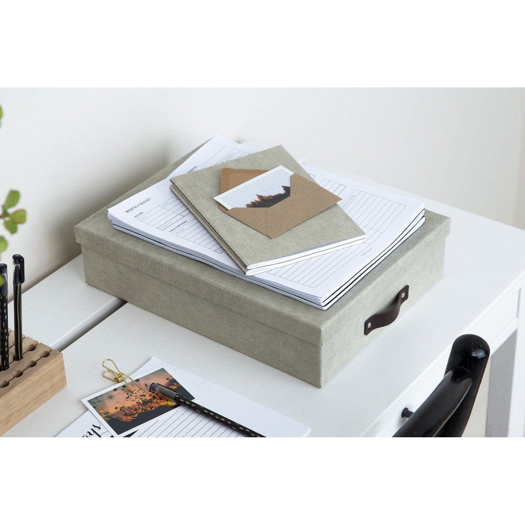 Brevbox Oskar canvas linen
