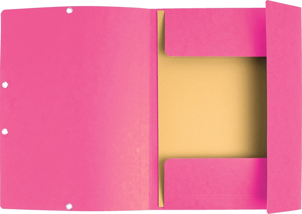 Snoddmapp A4 3-klaff rosa