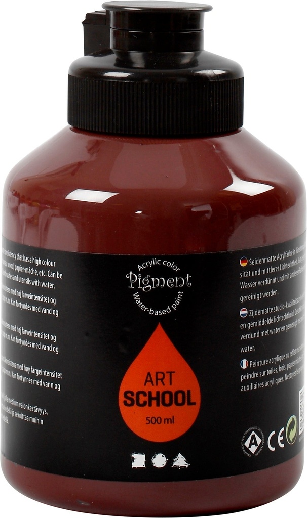 Akrylfärg Pigment 500ml brun