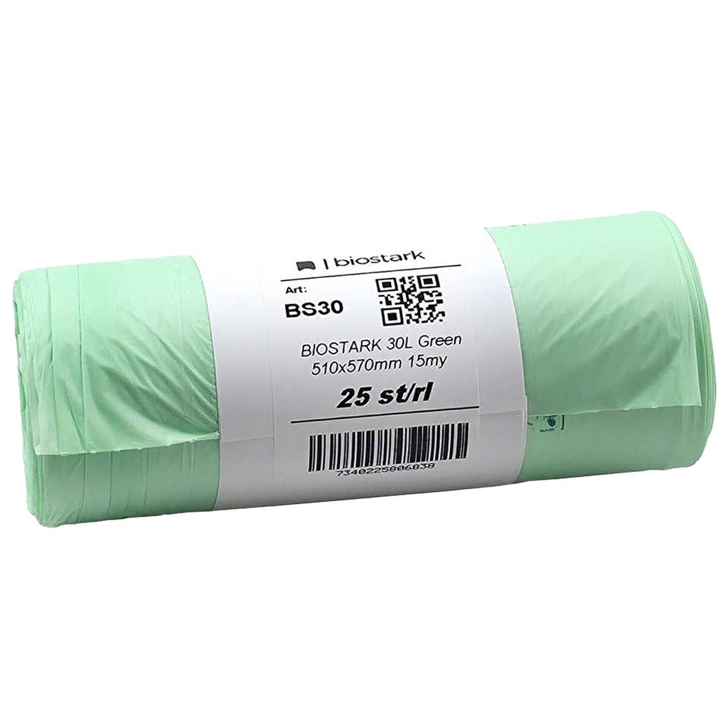Avfallspåse Bio 30L 15my 25/rl