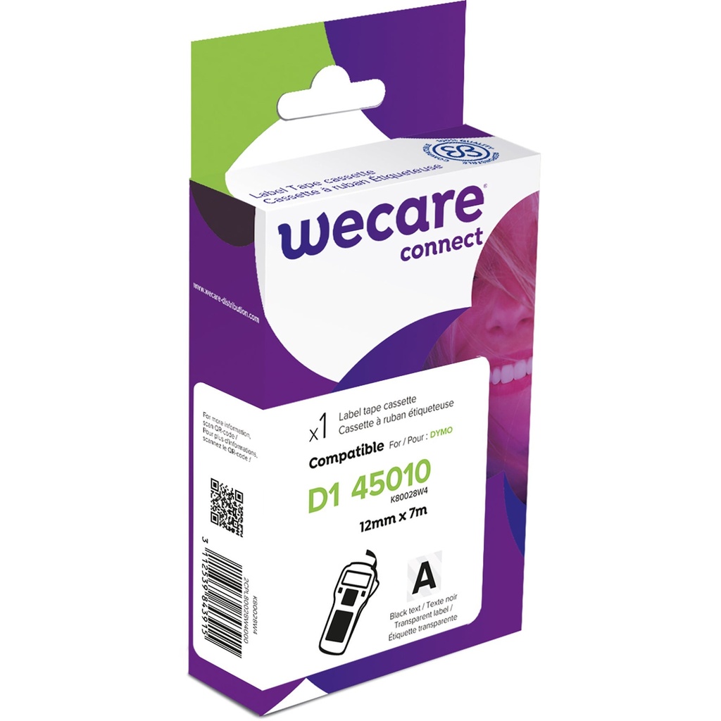 Märkband Wecare D1 sv/kla 12mm