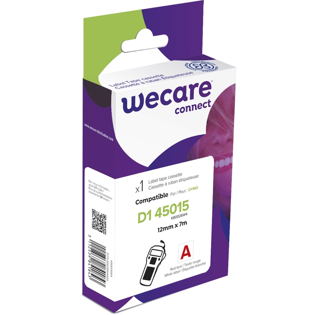 Märkband Wecare D1 röd/vi 12mm