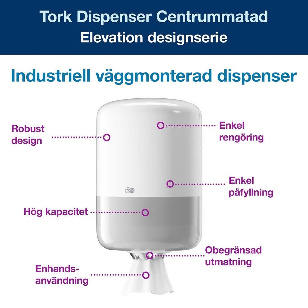Dispenser Tork Centrum M2  vit