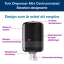Dispenser Torkpapper Centrum Tork M2 svart