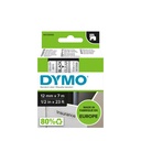 Märkband Dymo D1 svart/klar 12mm