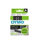 Märkband Dymo D1 vit/svart  12mm