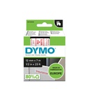 Märkband Dymo D1 röd/vit  12mm