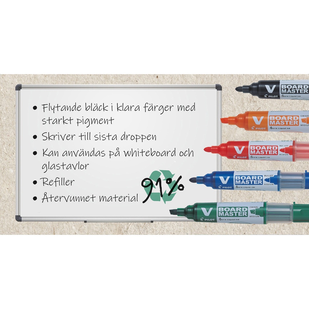 WB-penna Pilot V sned svart