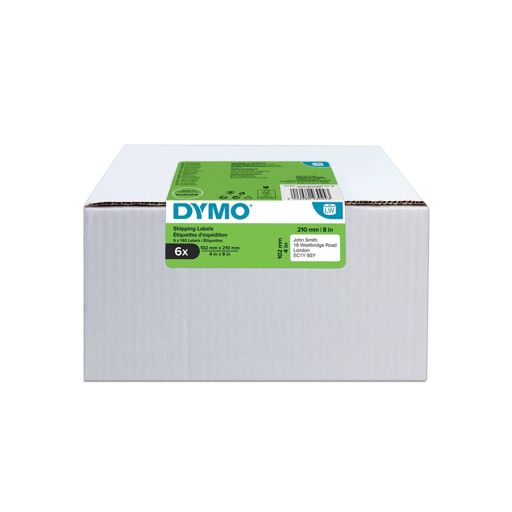 Etikett Dymo 102x210 mm 6/fp