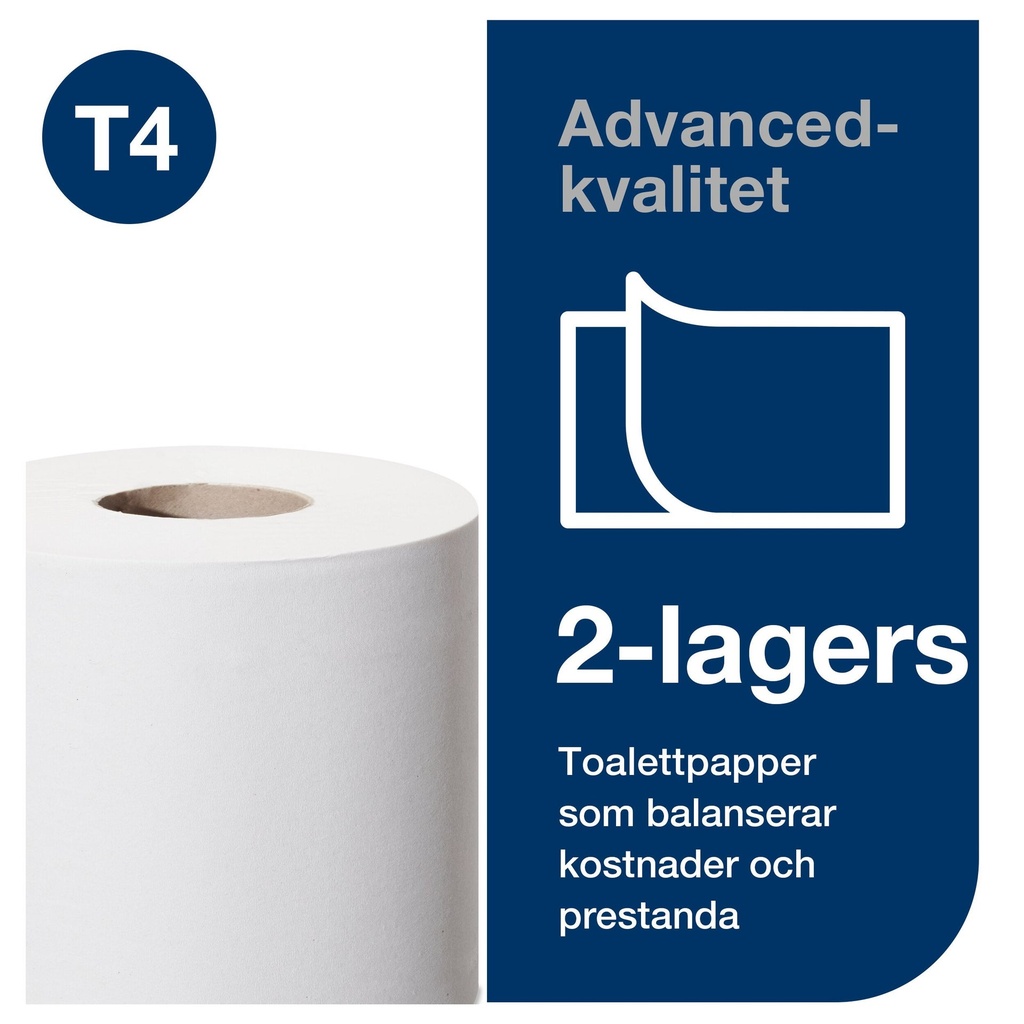 Toalettpapper T4 Advanced 2lags, 24 rullar/fp