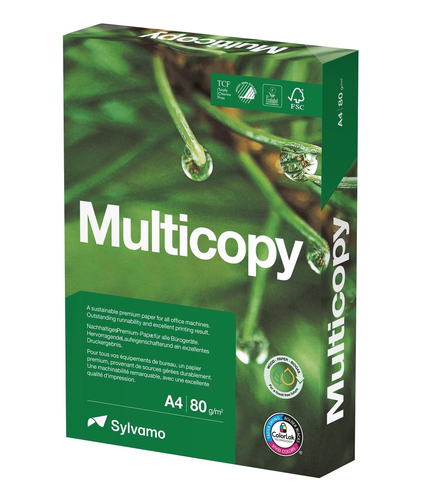 Kopieringspapper Multicopy A4 80g 500/pk
