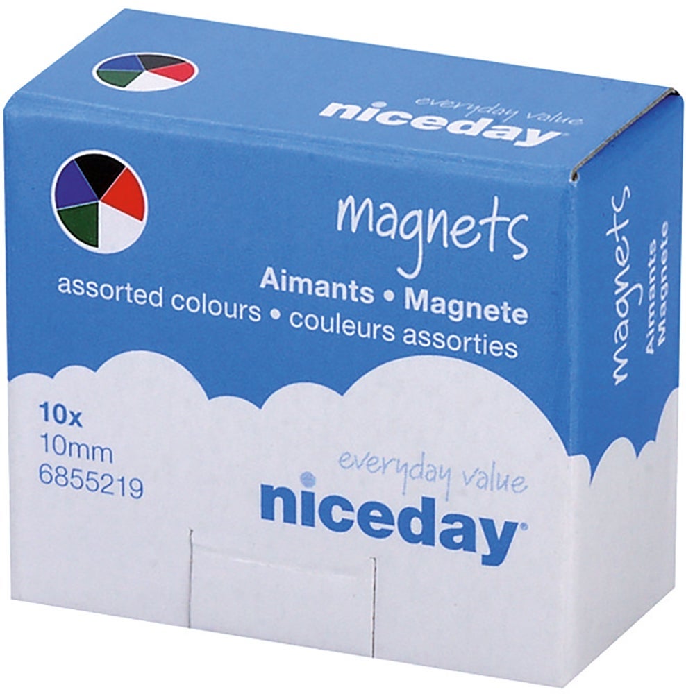 Magnet rund  10mm sort 10/fp