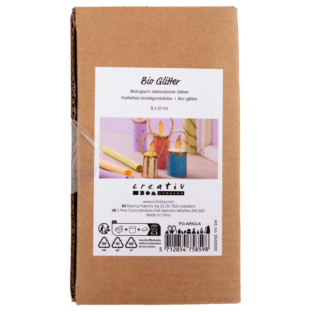 Glitter eko mix färg 10gx6/fp