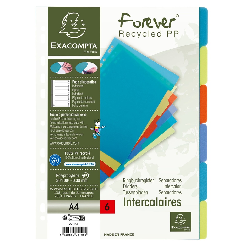 Register A4 returplast 6-flik