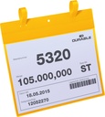 Plastficka A4L m. fästband gul