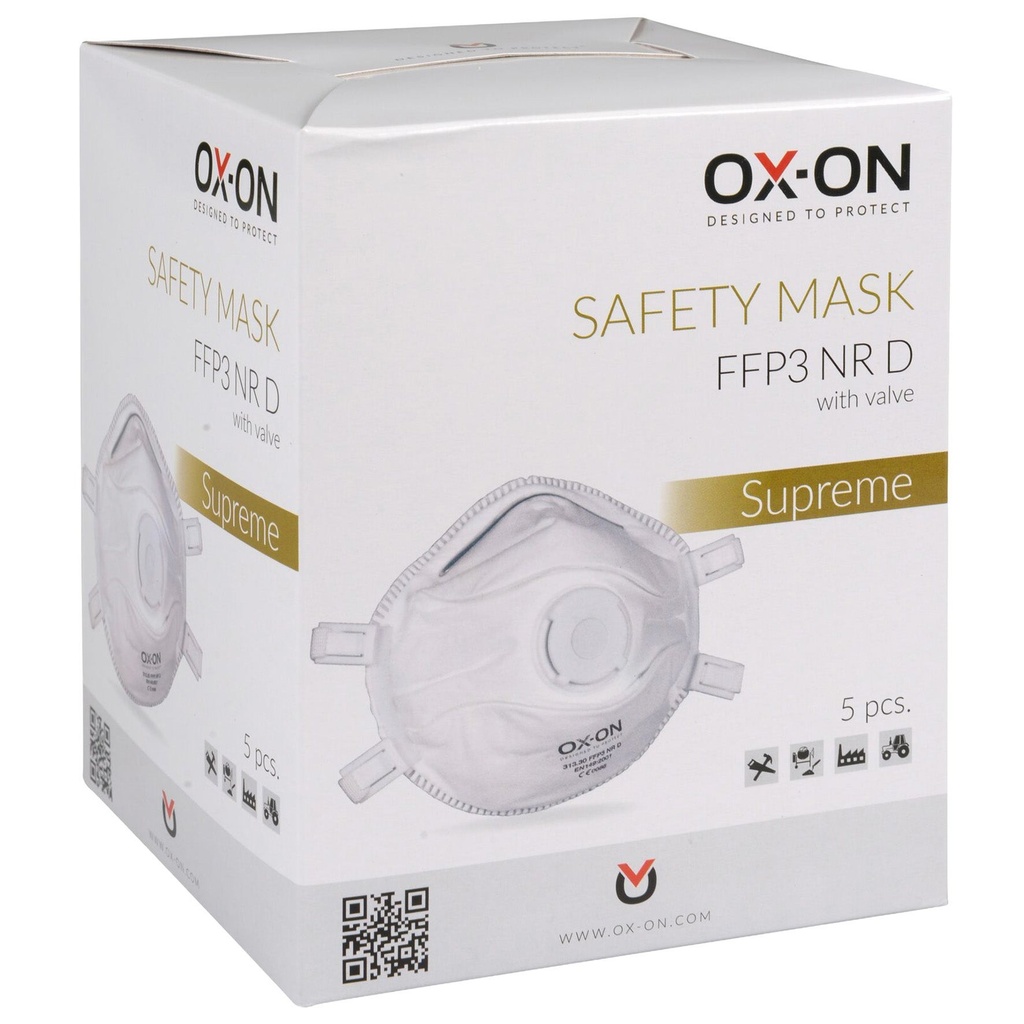 Andningsskydd FFP3 5/fp Vit