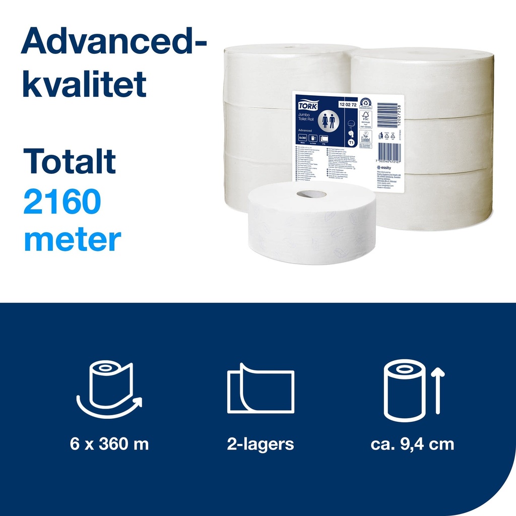 Toalettppr Tork Advanced T1 6/