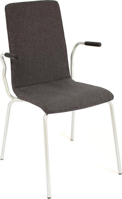 Karmstol Bristol mörkgrå/krom