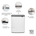 Touch Bin Bo 2x30L vit