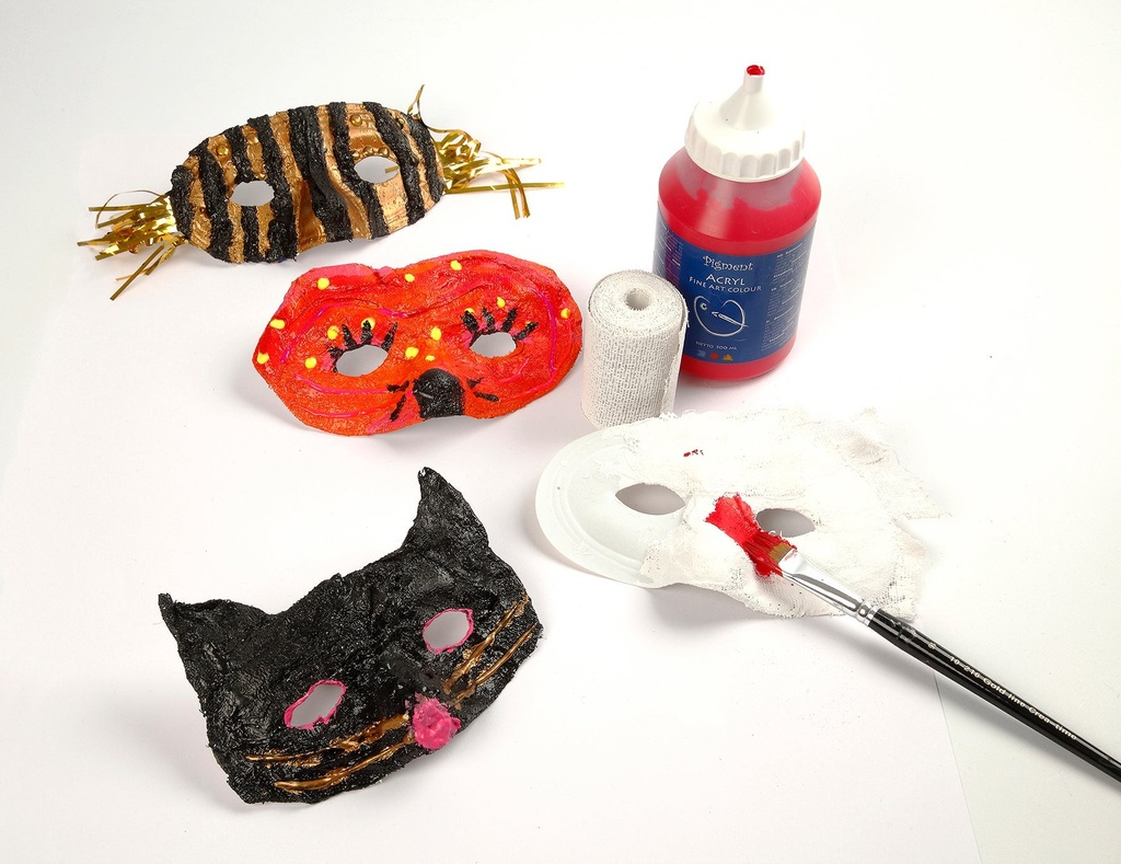 Halvmask papp 9,5x18,5cm 10/fp