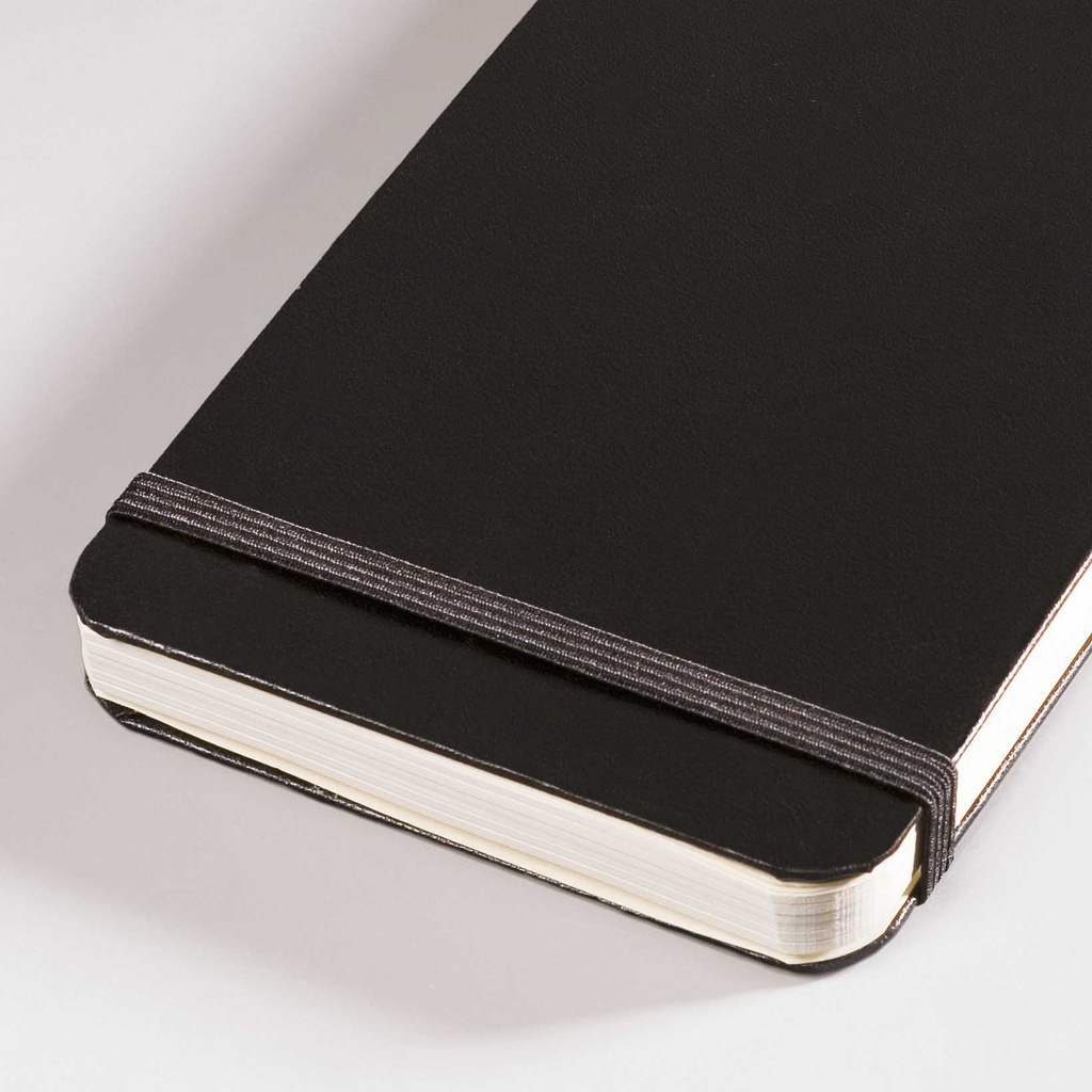 Reporter notepad A6 blank svart