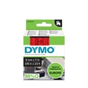 Märkband Dymo D1 sva/röd  9mm
